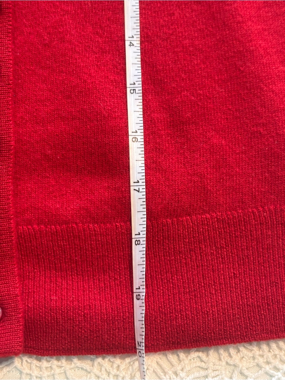 VINTAGE PRINGLE OF SCOTLAND 100% CASHMERE RED CARDIGAN 1940’s - Picture 11 of 13